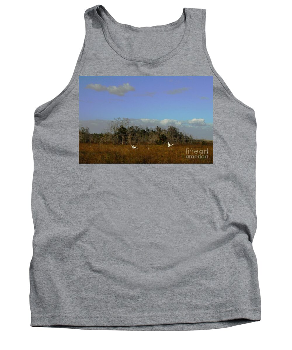 Crane Tank Top featuring the photograph Lifes Field Of Dreams by Anthony Wilkening