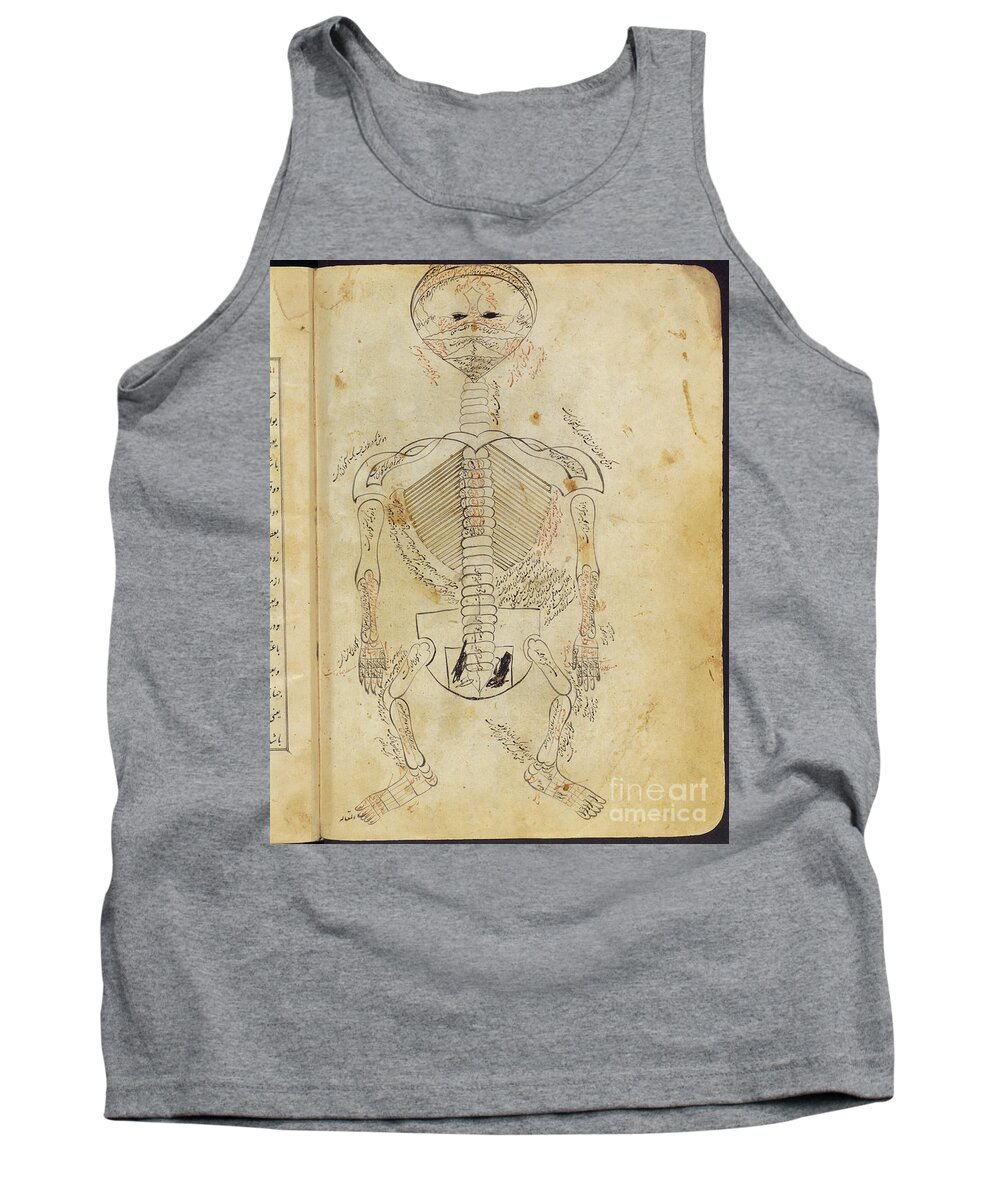 Science Tank Top featuring the photograph Mansurs Anatomy, Skeletal System, 15th by Science Source