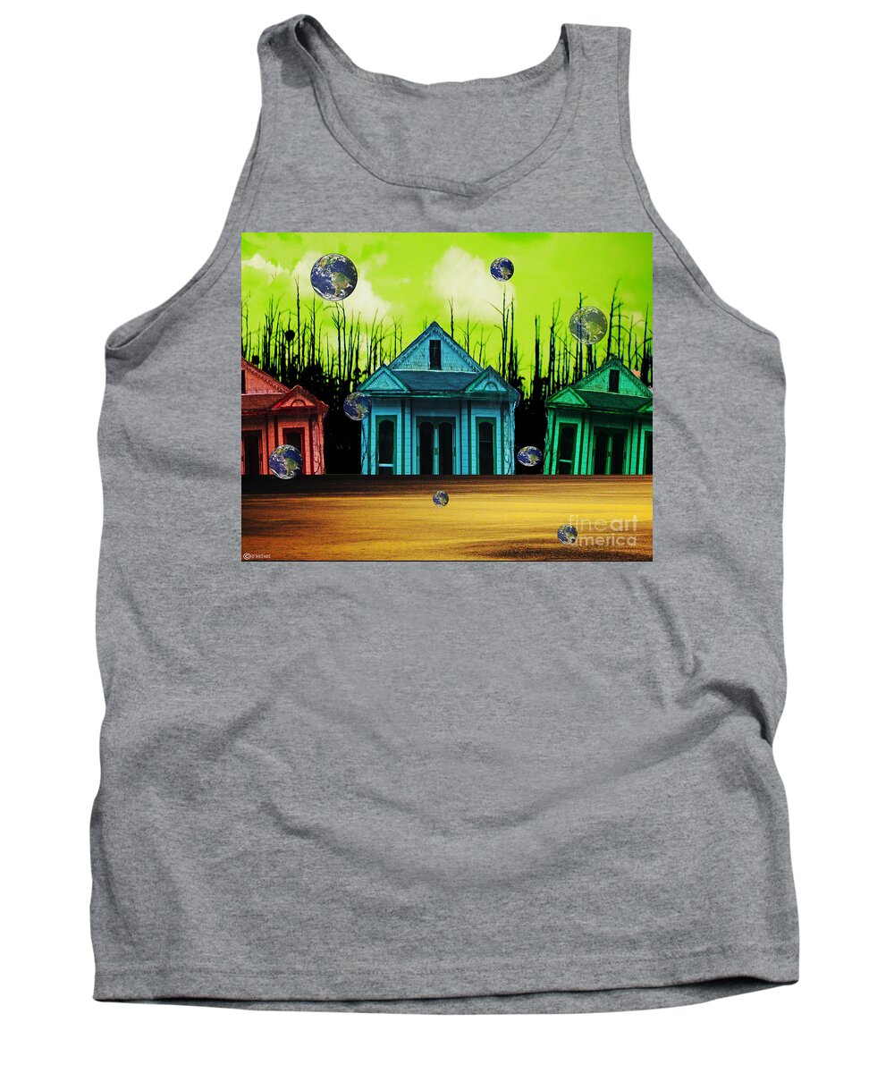 Earth Tank Top featuring the digital art Means of Escape by Lizi Beard-Ward