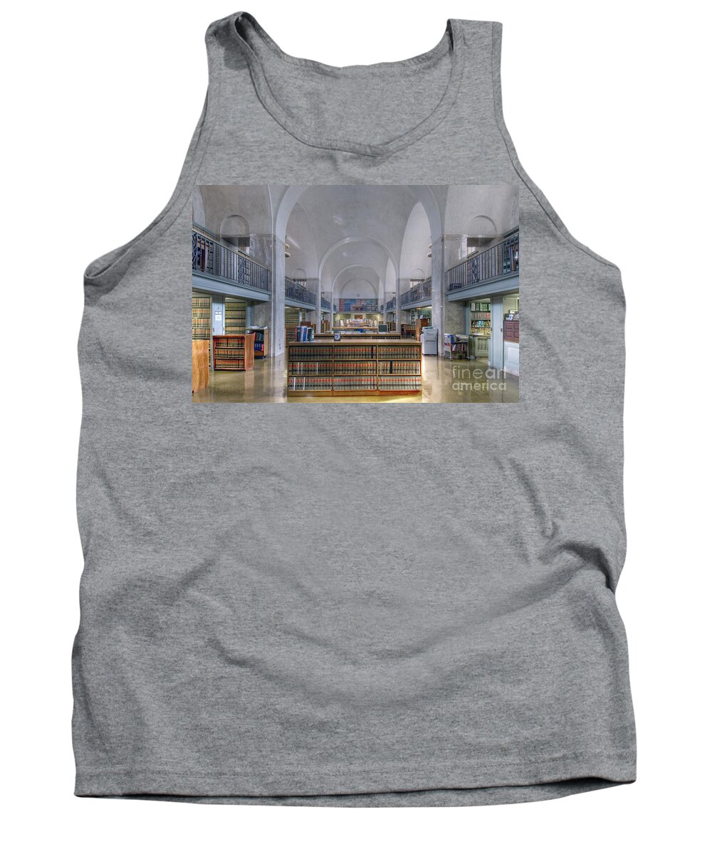 Library Tank Top featuring the photograph Nebraska State Capitol Library by Art Whitton