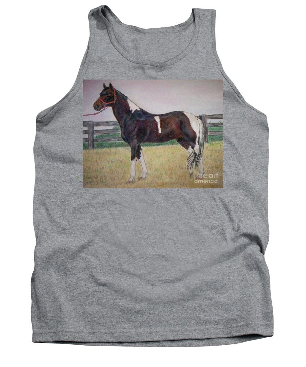 Paint Pony Tank Top featuring the drawing Paint by Julie Brugh Riffey