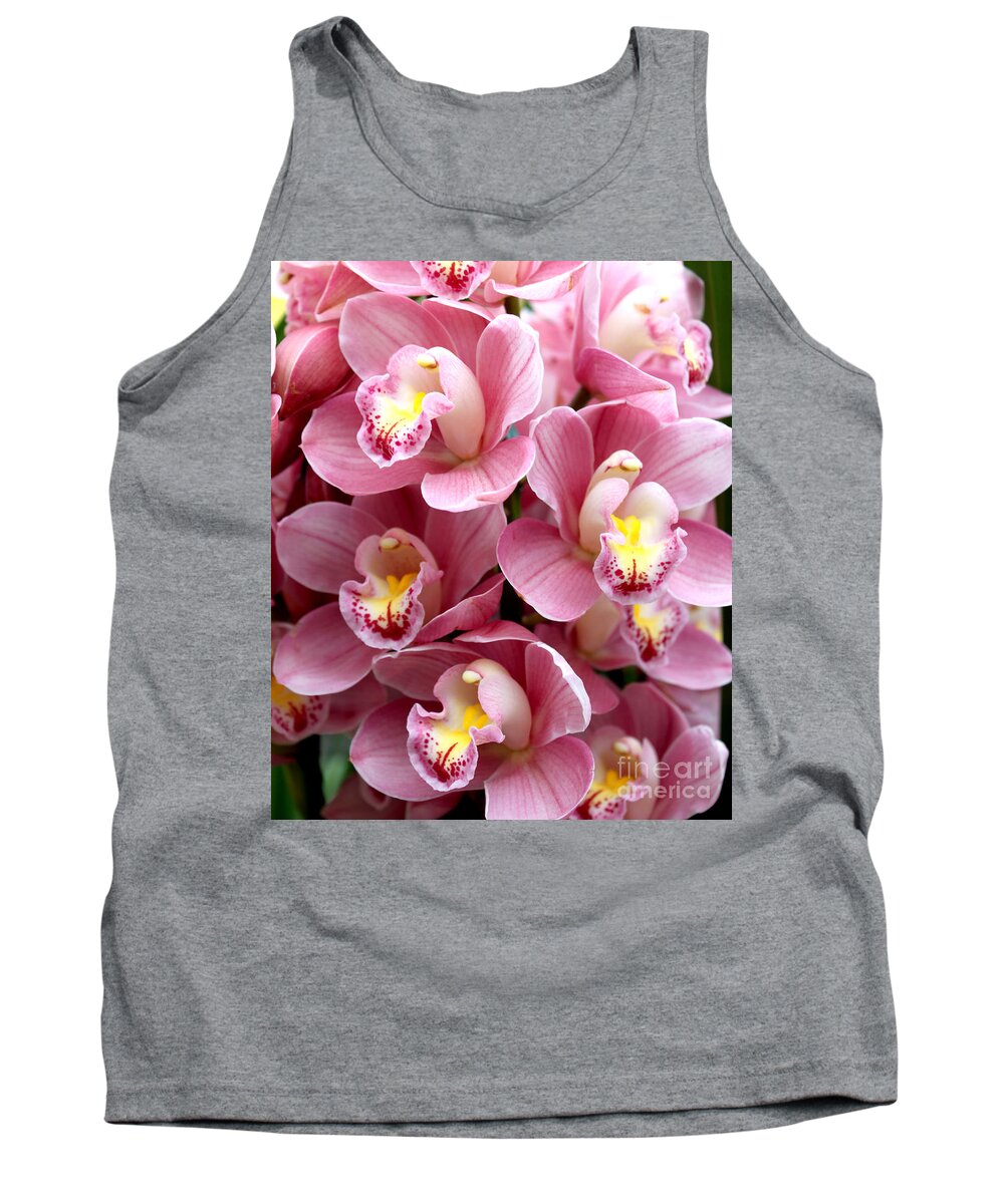 Pink Tank Top featuring the photograph Pink Orchids by Debbie Hart
