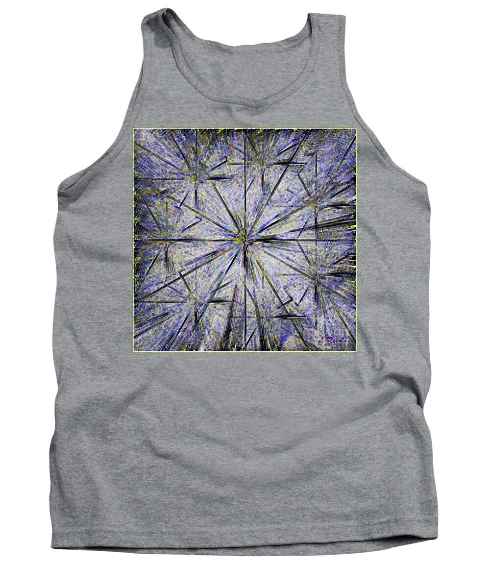 Digital Tank Top featuring the digital art Pins and Needles by Leslie Revels