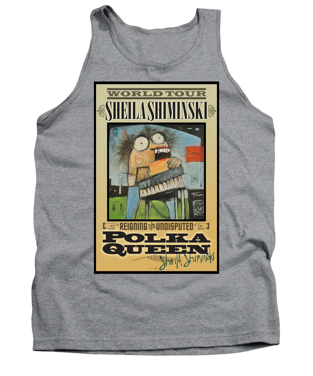 Polka Tank Top featuring the painting Polka Queen Poster by Tim Nyberg