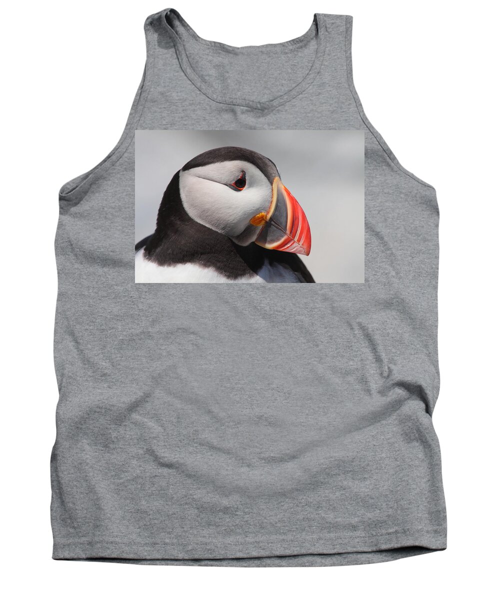  Tank Top featuring the photograph Puffin Profile by Bruce J Robinson