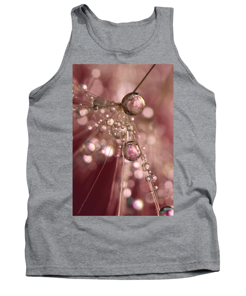 Dandelion Tank Top featuring the photograph Raspberry Dandy Sparkles by Sharon Johnstone