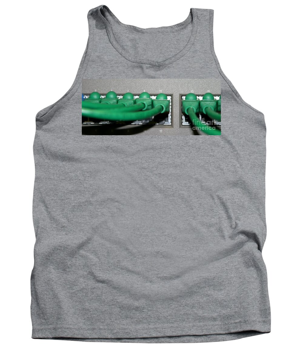 Technology Tank Top featuring the photograph Router by Henrik Lehnerer