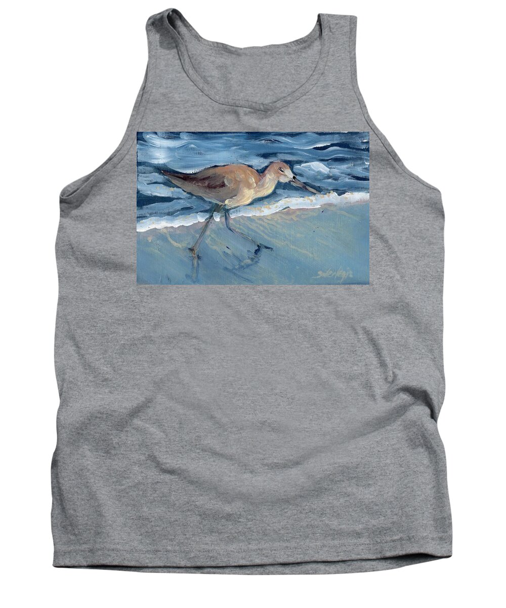 Bird Tank Top featuring the painting Sea Bird by Sheila Wedegis