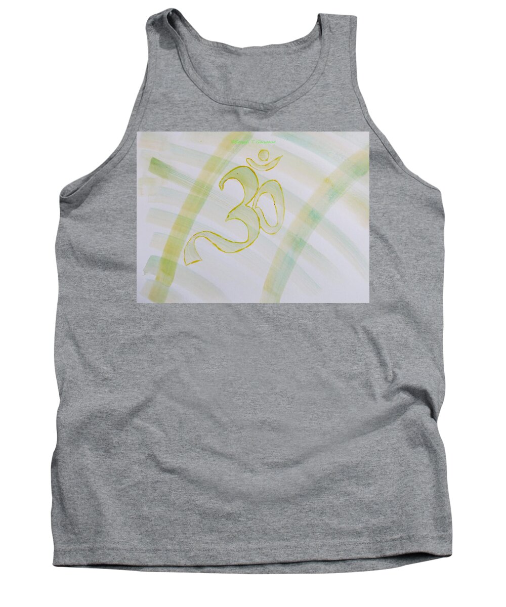 The Serene Aum Tank Top featuring the painting Serenity by Sonali Gangane