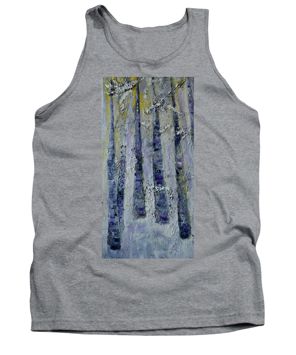 Snow Tank Top featuring the painting Snow Day by Claire Bull