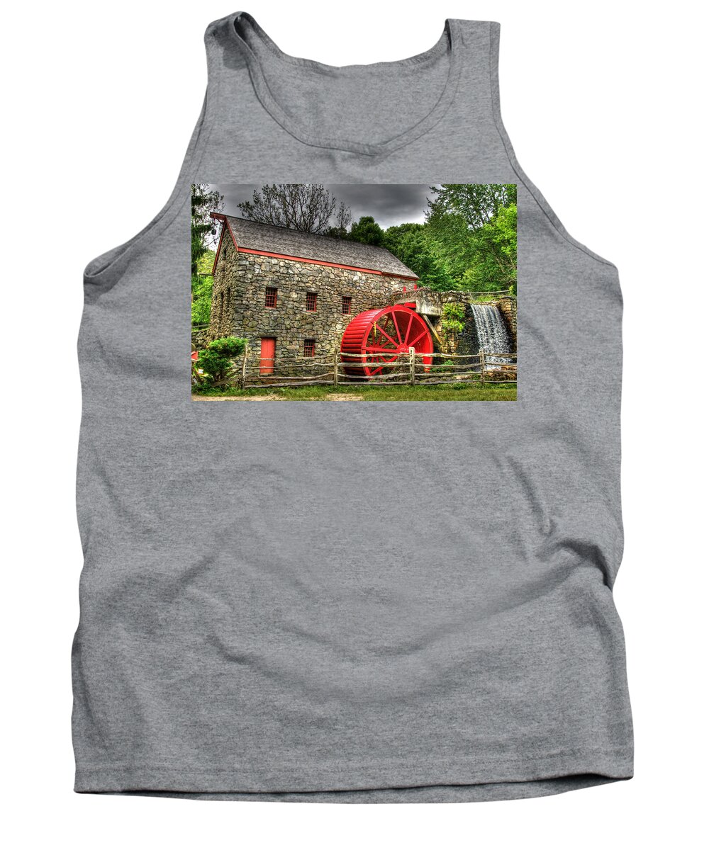 Sudbury Tank Top featuring the photograph Sudbury - Storm Looms at the Grist Mill by Mark Valentine