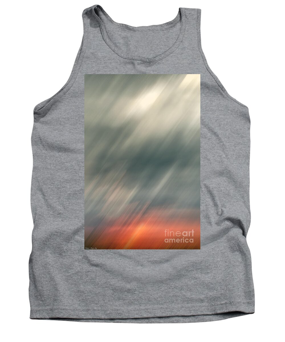 Sunset Tank Top featuring the digital art Sunset blur by Debbie Portwood