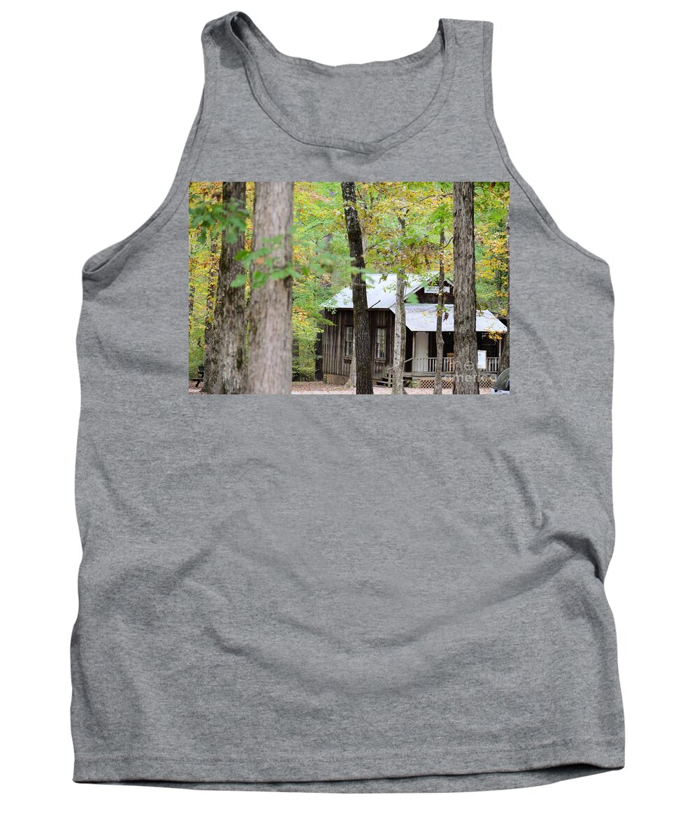 Tannehill 18th Century Post Office In Autumn Tank Top featuring the photograph Tannehill 18th Century Post Office in Autumn by Maria Urso