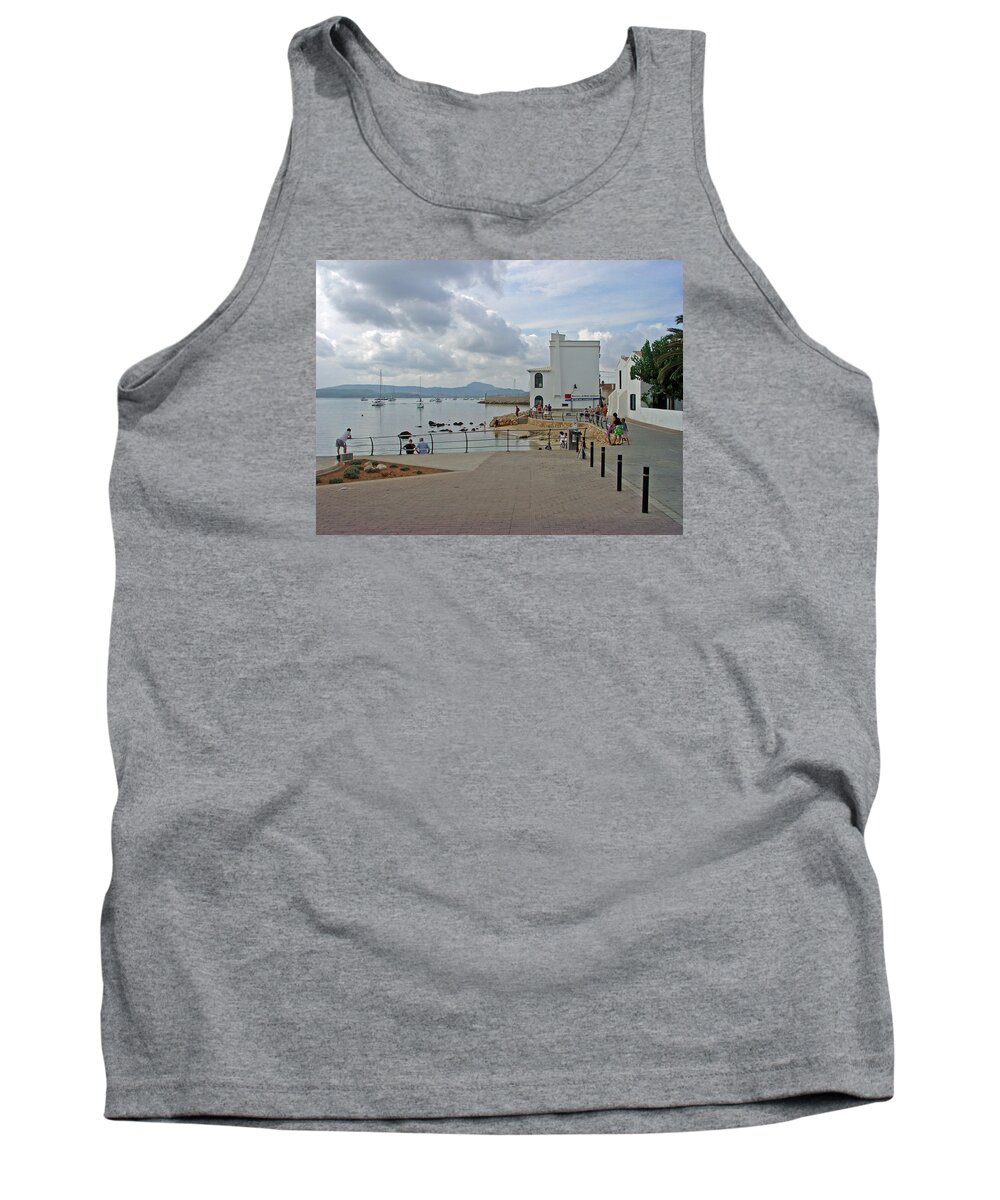 Europe Tank Top featuring the photograph The Bay at Fornells  by Rod Johnson