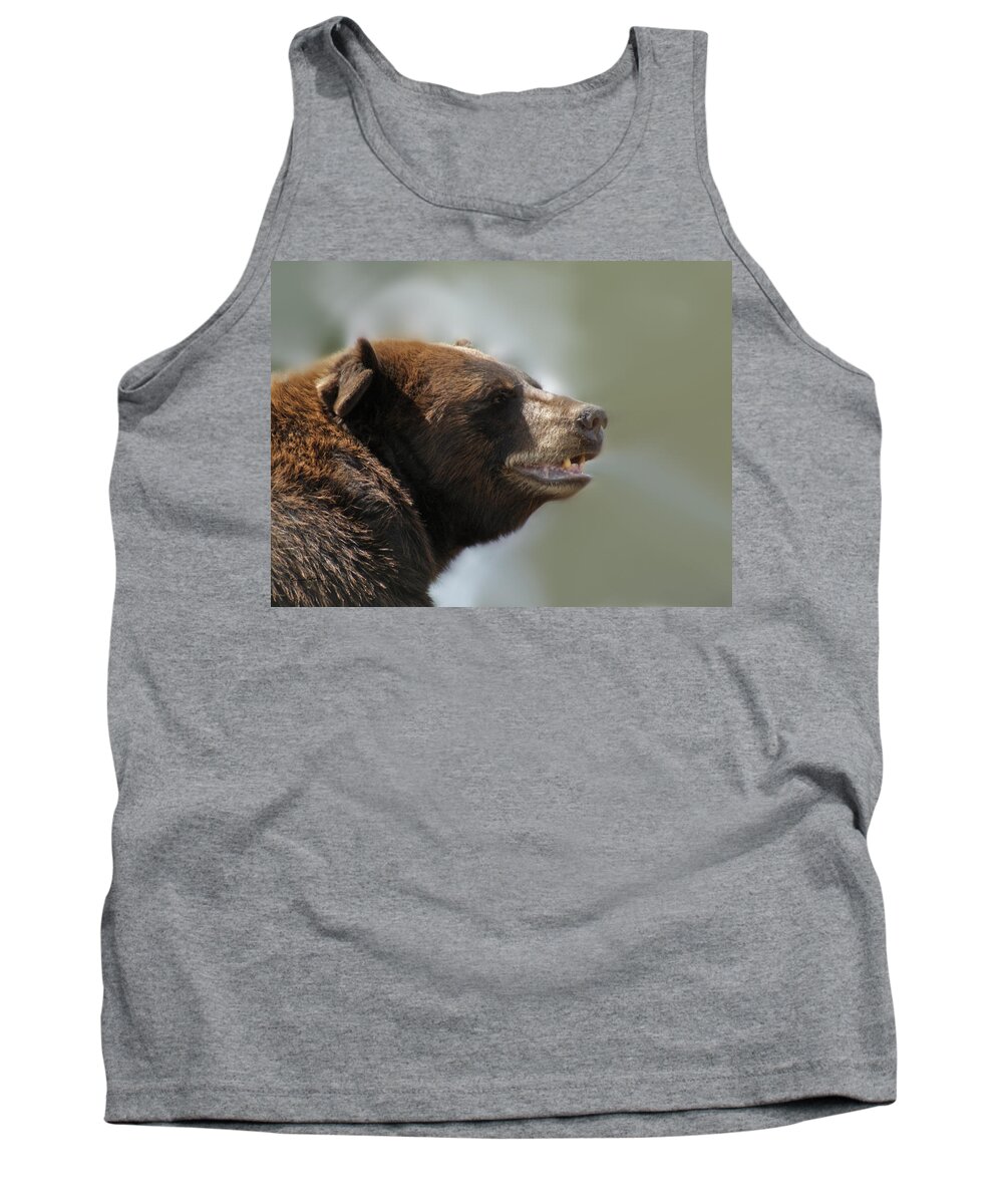 Bear Tank Top featuring the photograph The Bear by Ernest Echols