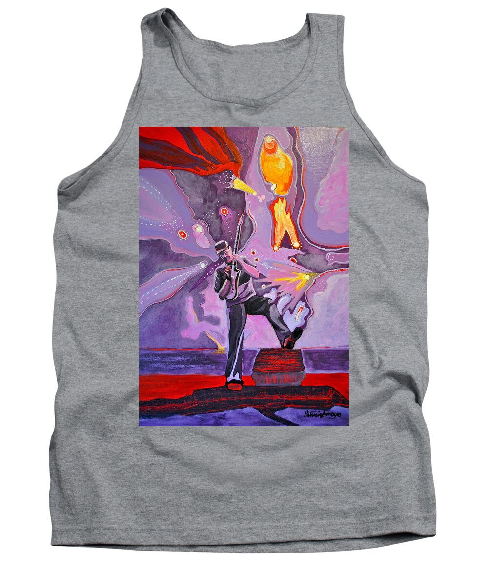 Umphrey's Mcgee Tank Top featuring the painting The Big Blowout by Patricia Arroyo