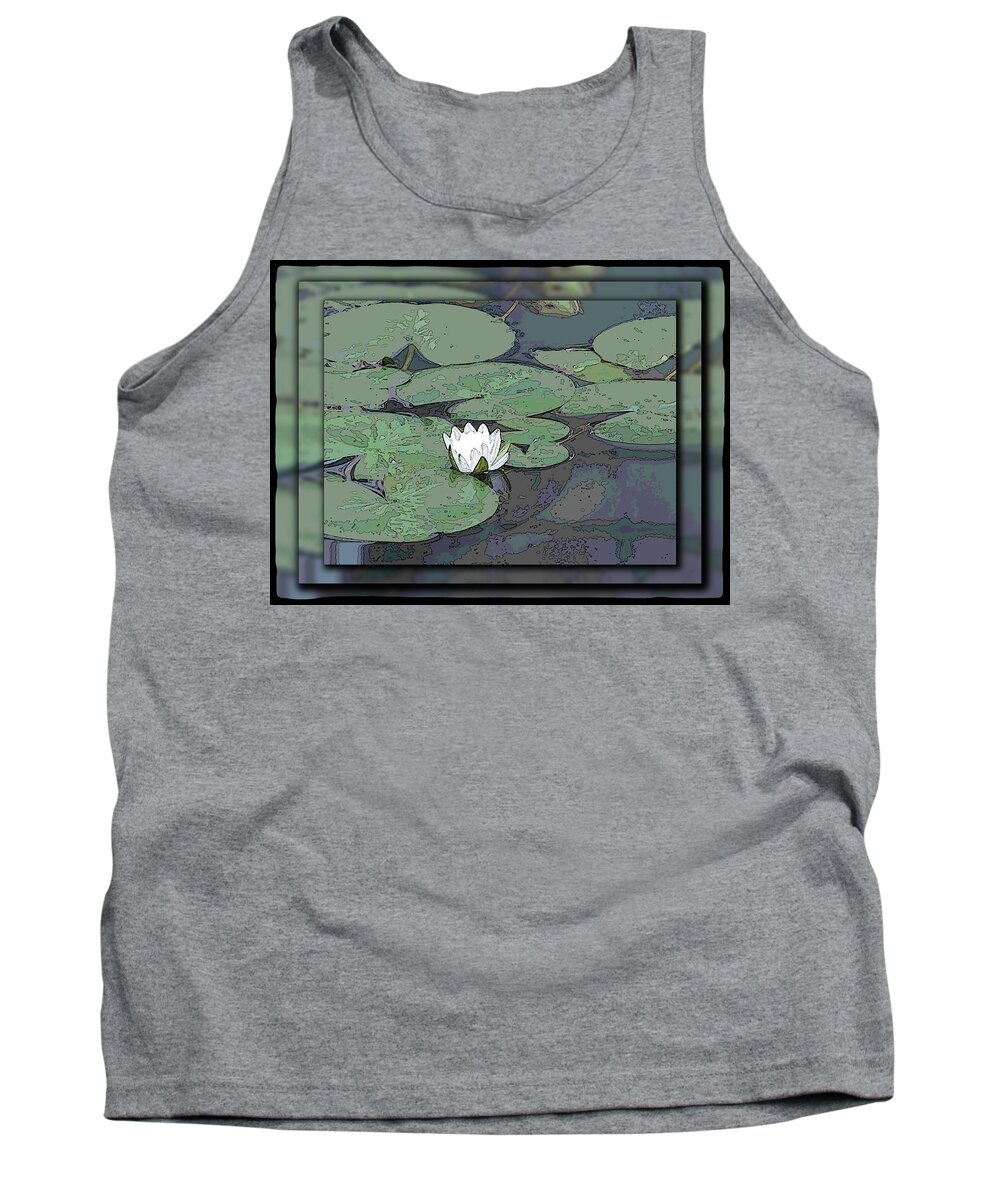 Lily Tank Top featuring the digital art The Lily Bloom by Tim Allen