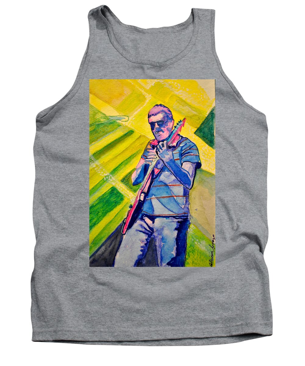Umphrey's Mcgee Tank Top featuring the painting The Smokin Pick by Patricia Arroyo