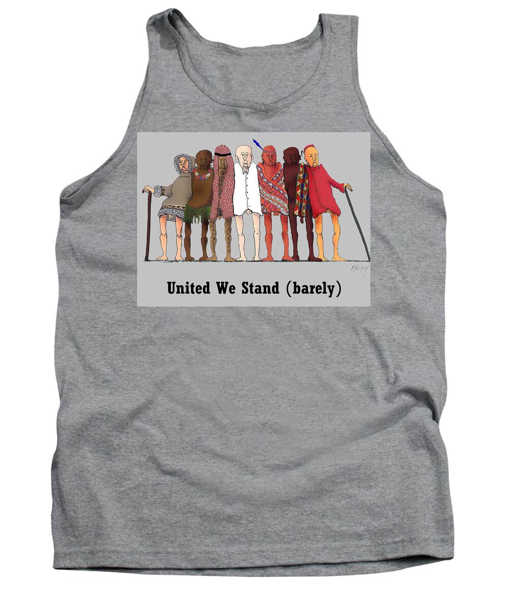 Coots Tank Top featuring the digital art United We Stand by R Allen Swezey