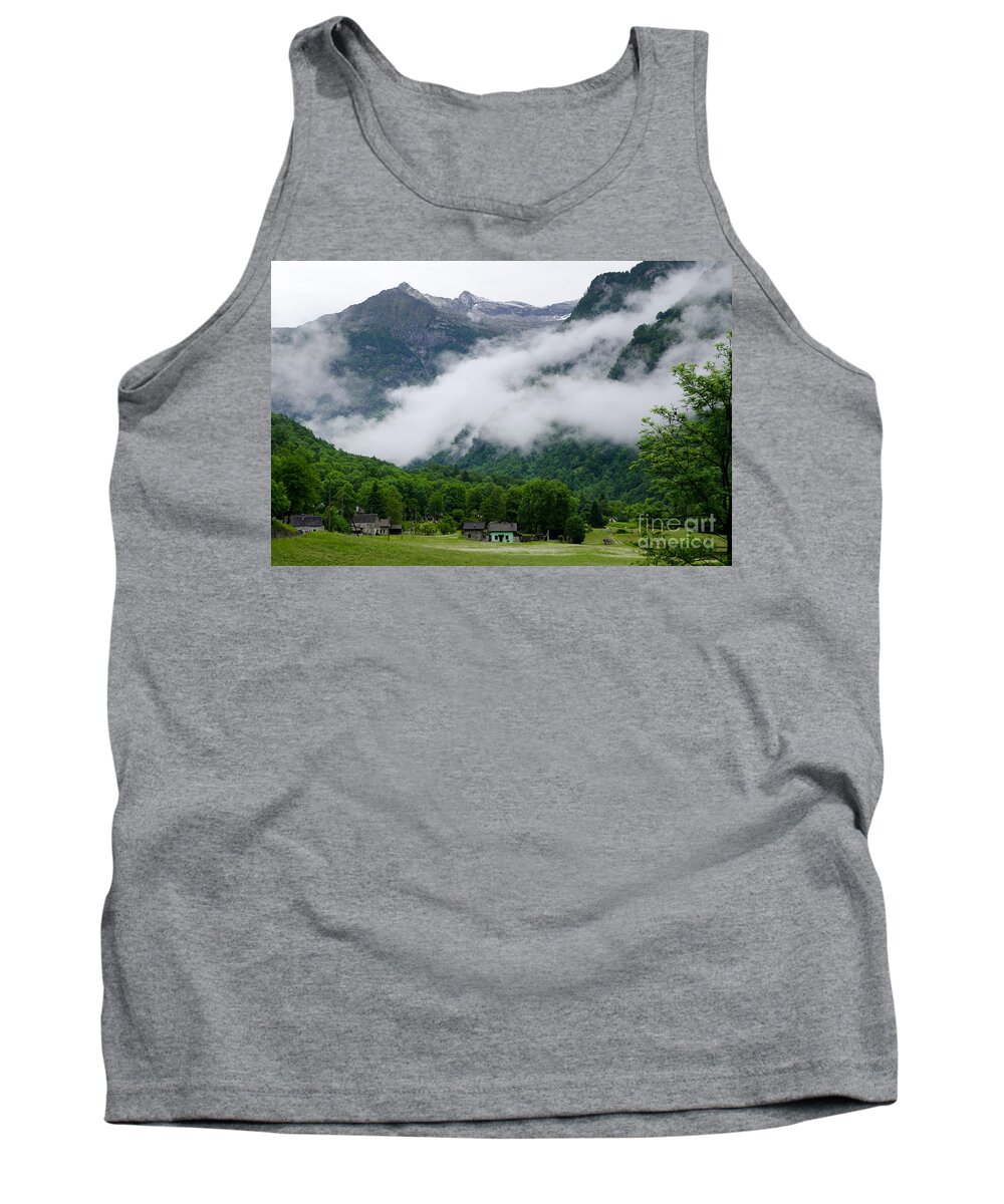 Village Tank Top featuring the photograph Village in the alps by Mats Silvan