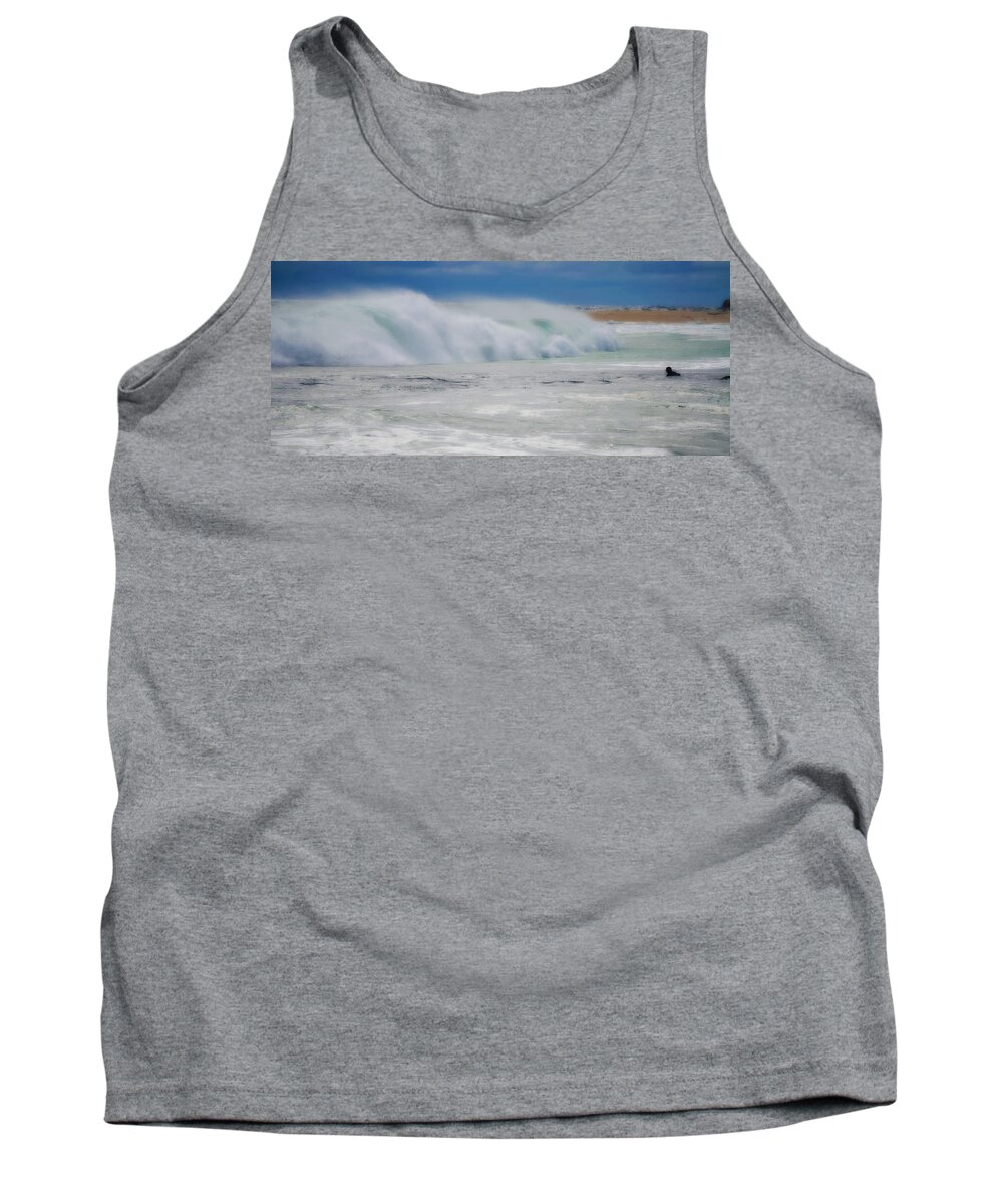 Landscapes Tank Top featuring the photograph Waiting for the next wave by Phill Petrovic