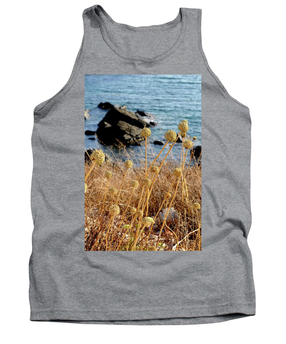 Blue Tank Top featuring the photograph Watching The Sea 2 by Pedro Cardona Llambias