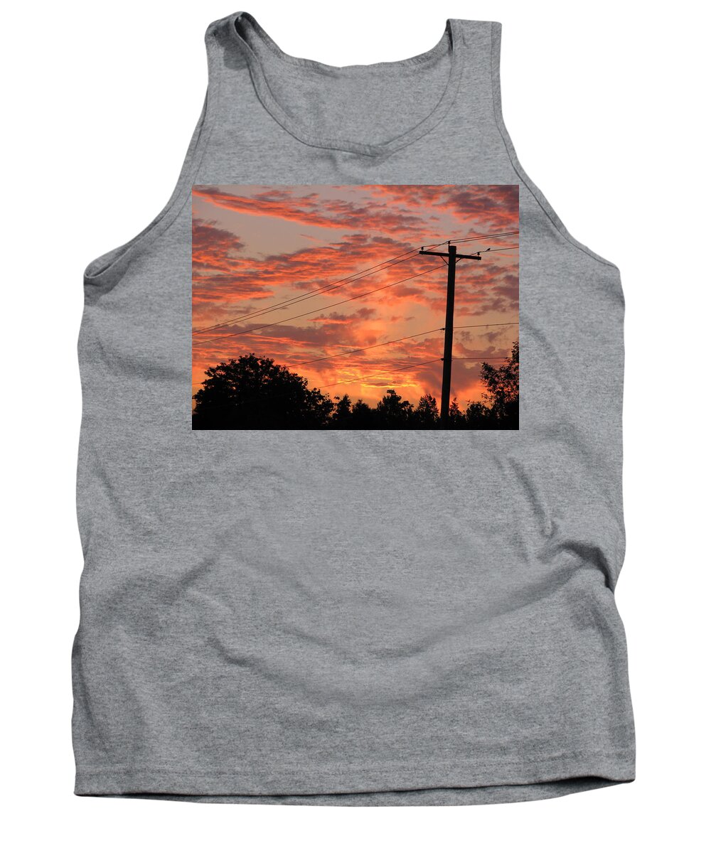 Sunset Tank Top featuring the photograph West Of Mossyrock East Of Heaven by Rory Siegel