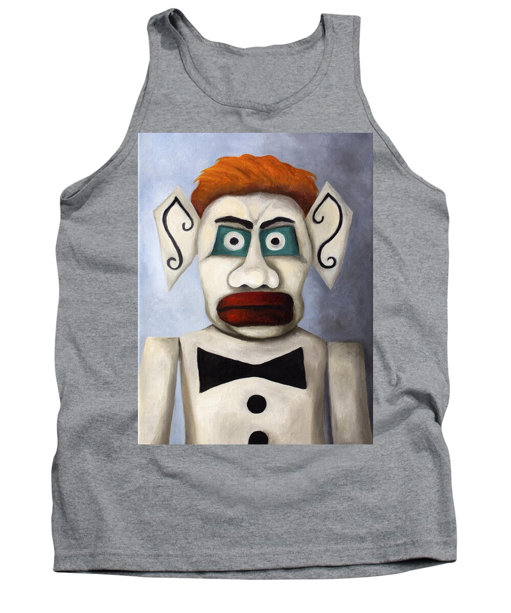 Zozobra Tank Top featuring the painting Zozobra of Santa Fe by Leah Saulnier The Painting Maniac