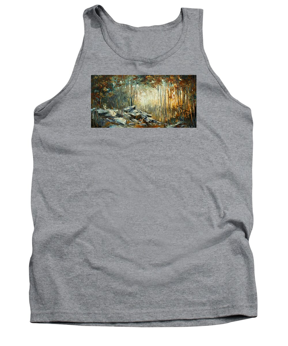 Knife Painting Tank Top featuring the painting ' Found Moment ' by Michael Lang