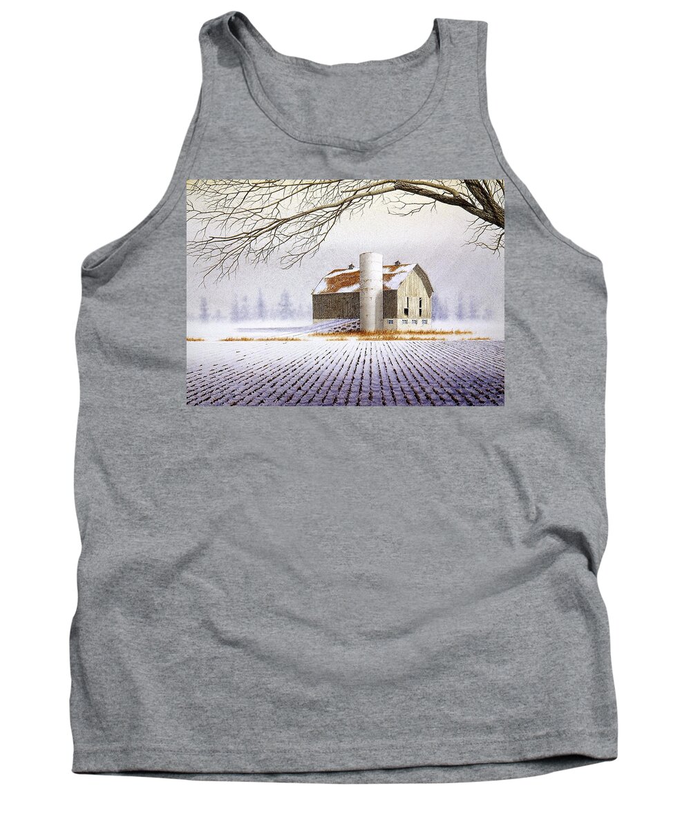 Rural Tank Top featuring the painting A far distant Feeling by Conrad Mieschke