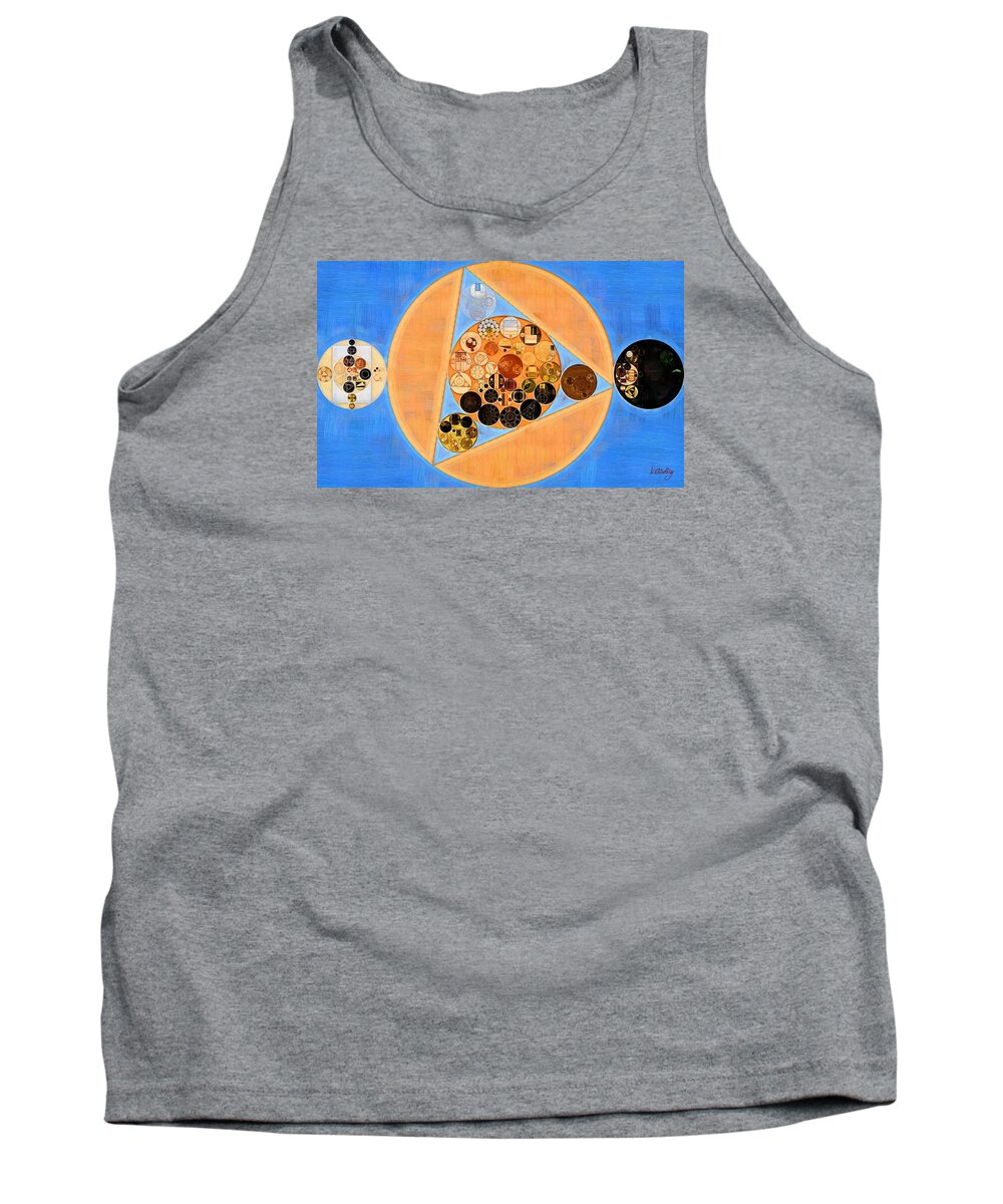 Poster Tank Top featuring the digital art Abstract painting - Sandy brown #1 by Vitaliy Gladkiy