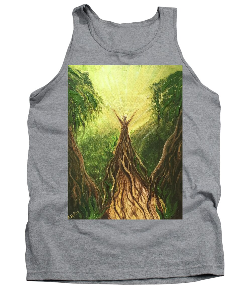 Abstract Tank Top featuring the painting Alive #1 by Michelle Pier