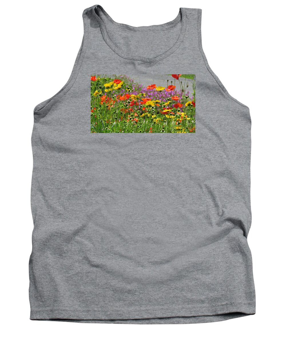 Flowers Tank Top featuring the photograph Along the Road #1 by Jeanette Oberholtzer