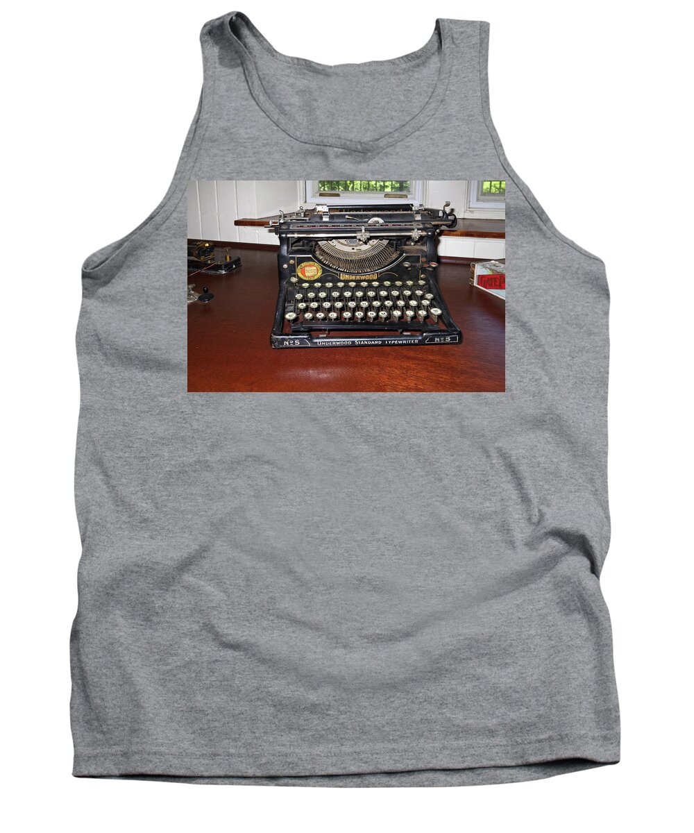 Antique Typewriter Tank Top featuring the photograph Antique Typewriter #2 by Sally Weigand