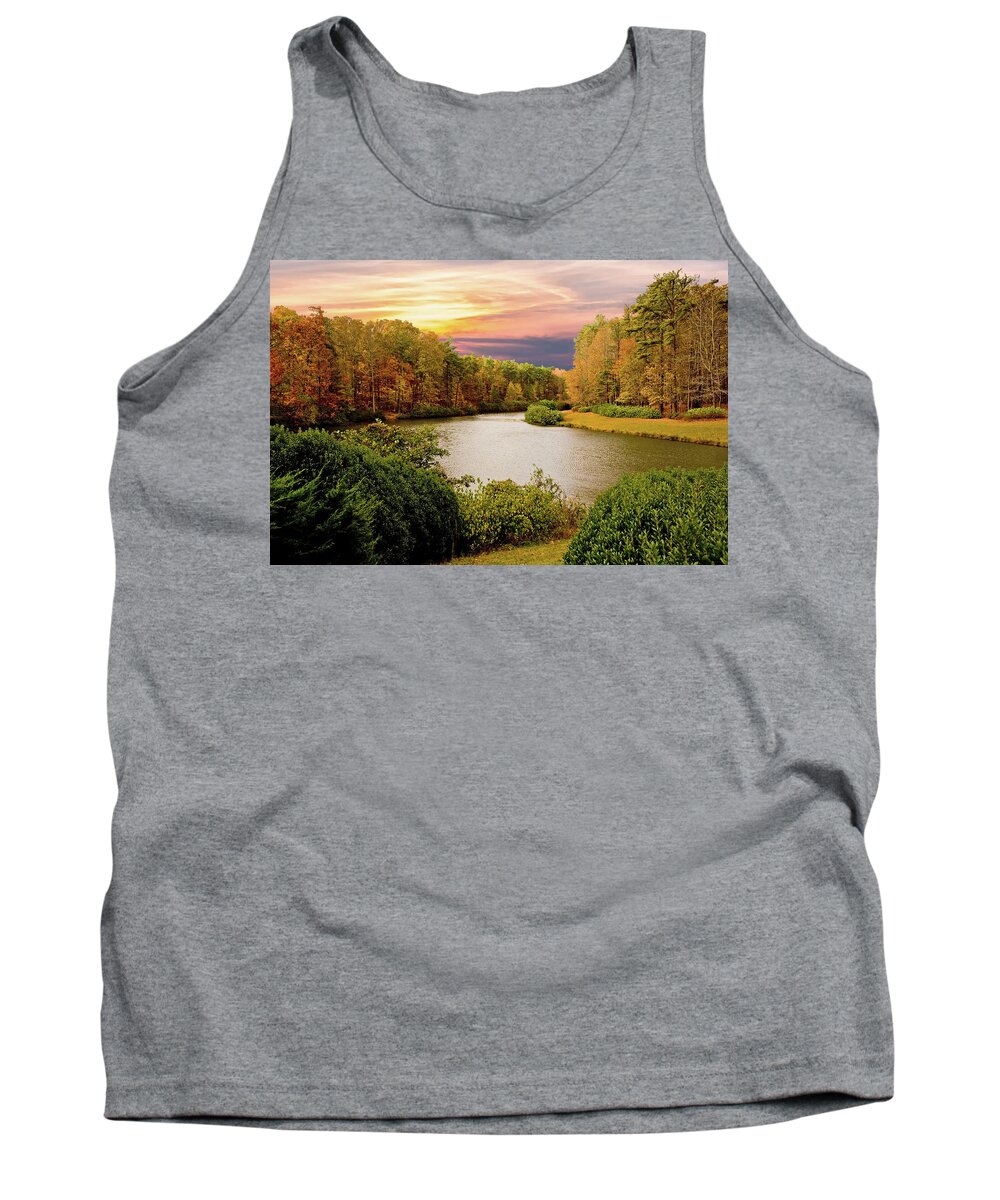 Autumn Tank Top featuring the photograph Autumn Lake #1 by Darryl Brooks