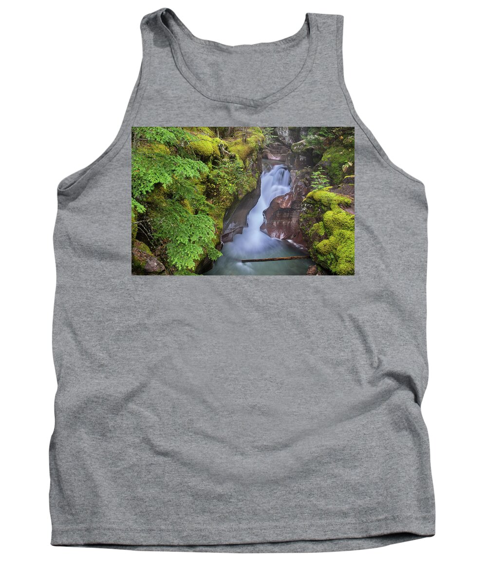 Water Fall Tank Top featuring the photograph Avalanche Gorge #1 by Jack Bell
