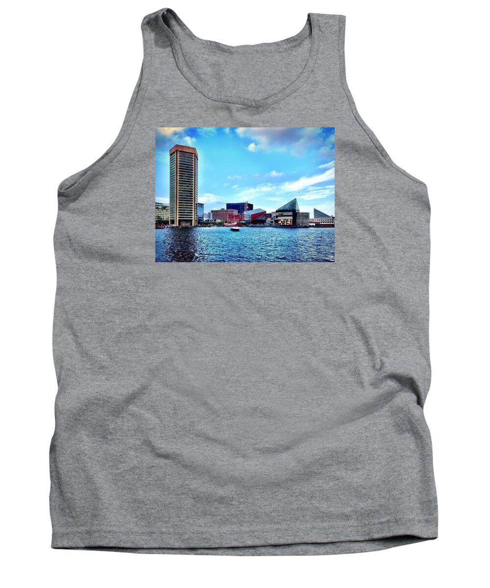 Baltimore Harbor Tank Top featuring the photograph Baltimore's Inner Harbor #1 by Chris Montcalmo