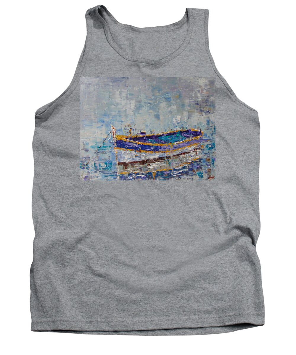 Impressionisn Tank Top featuring the painting Barque de Provence #1 by Frederic Payet