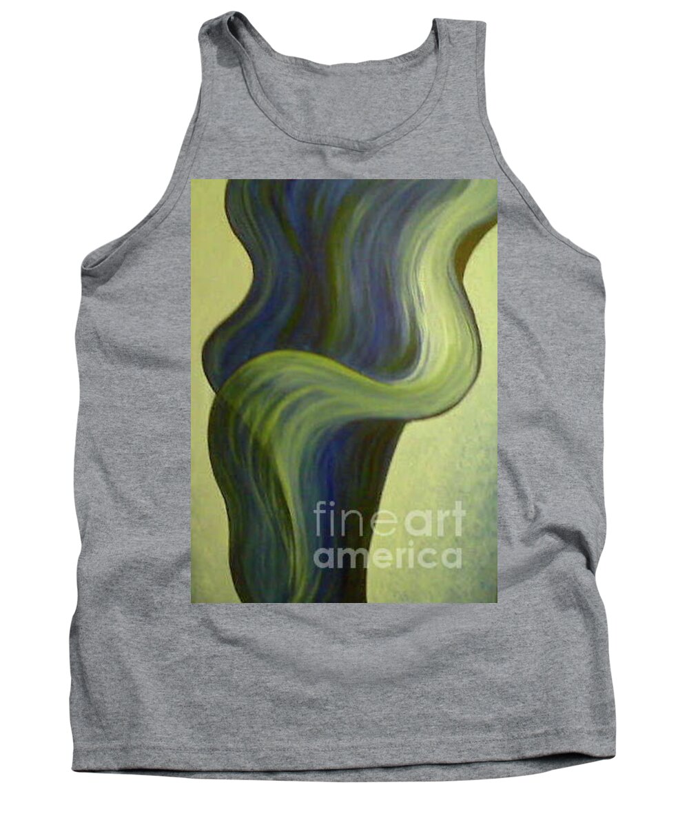  Tank Top featuring the painting Blue Lily #1 by Jacqueline Athmann