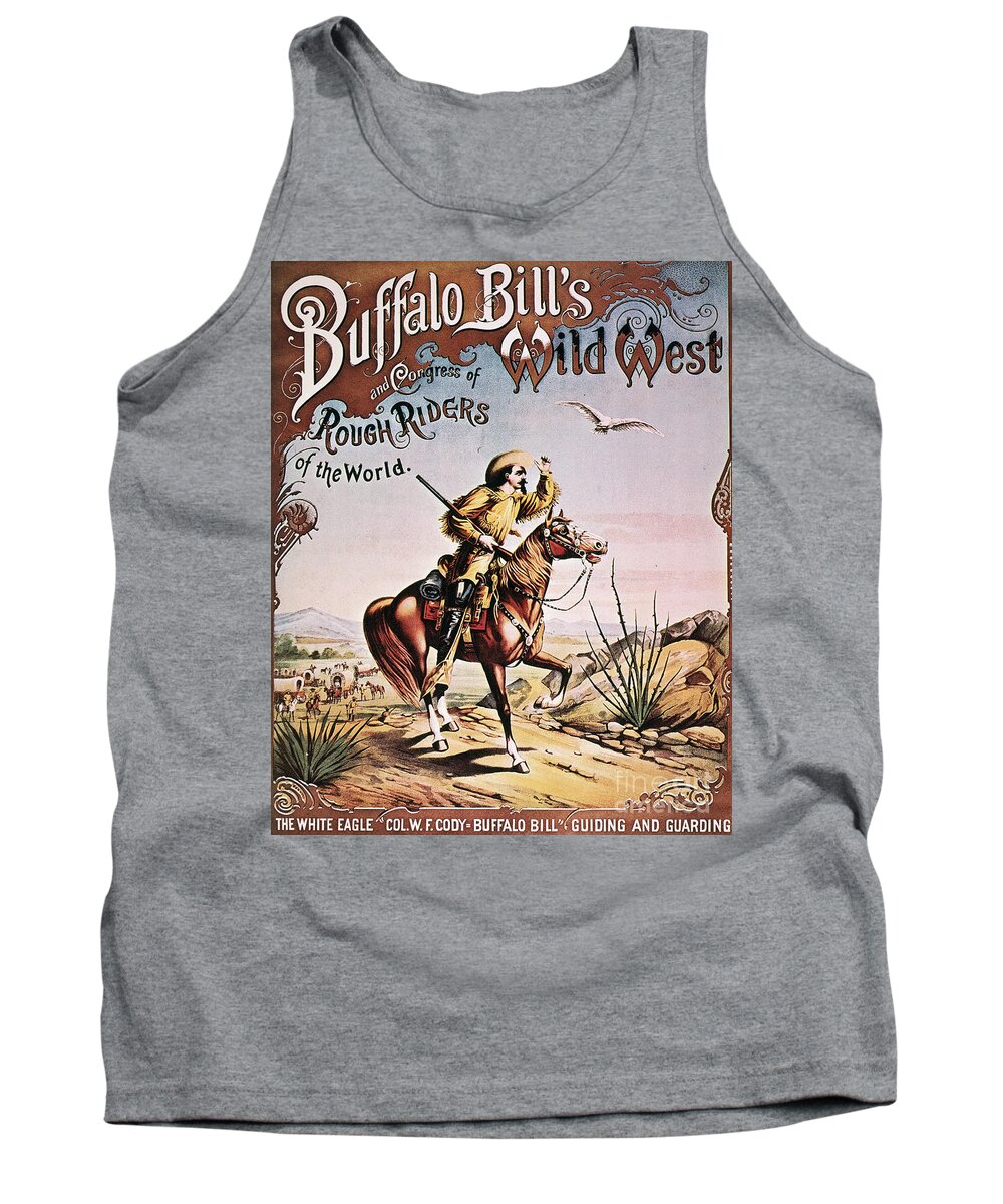 1893 Tank Top featuring the drawing Buffalo Bill Poster, 1893 #4 by Granger