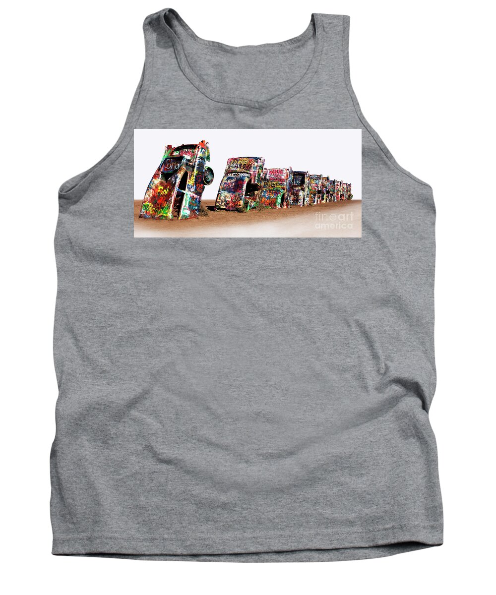 Texas Tank Top featuring the photograph Cadillac Ranch 1 #2 by Bob Christopher