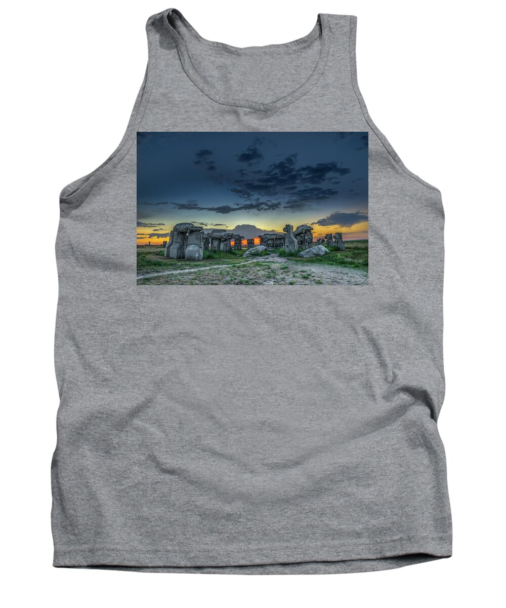 Alliance Tank Top featuring the photograph Carhenge by John Strong