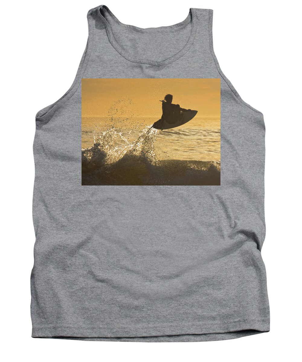 Surf Surfer Surf Tank Top featuring the photograph Catching Air #1 by Beth Sargent
