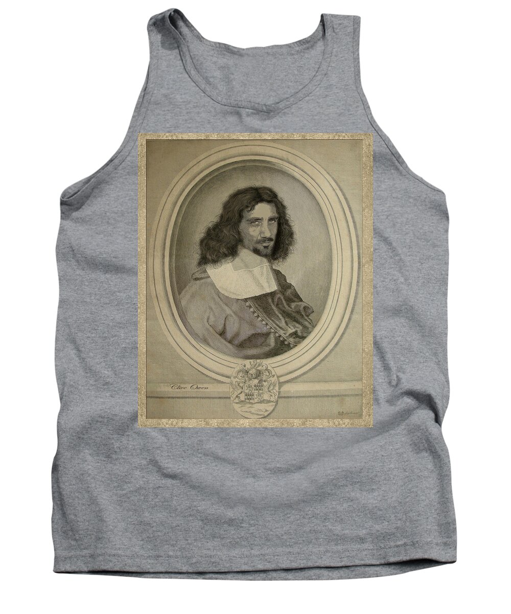 Art Tank Top featuring the photograph Celebrity Etchings - Clive Owen #1 by Serge Averbukh
