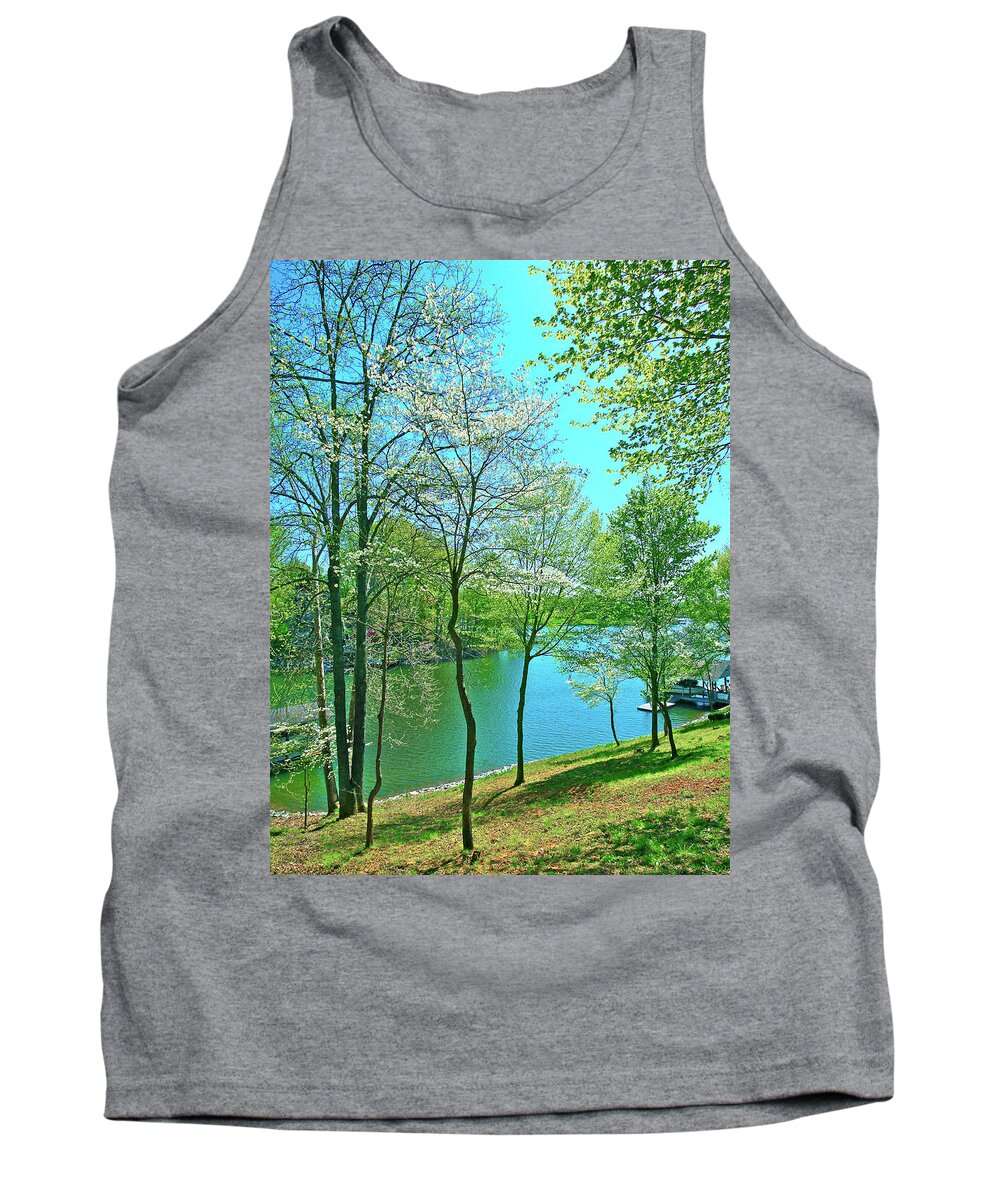 Dogwoods Tank Top featuring the photograph Cluster of Dowood Trees by The James Roney Collection