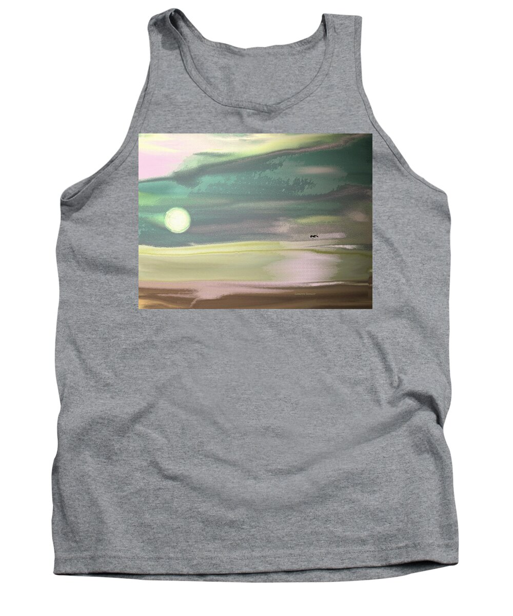 Abstract Tank Top featuring the mixed media Coming Up on Dawn #1 by Lenore Senior