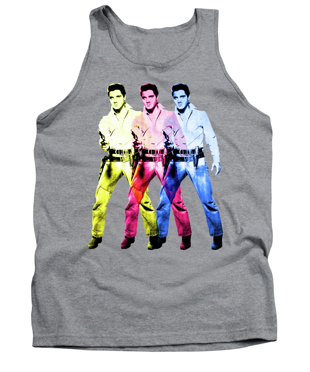 Elvis Tank Top featuring the digital art Flaming Star by Gary Grayson