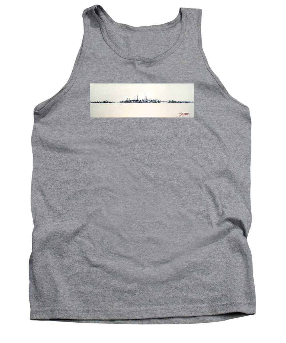 Prints Tank Top featuring the painting Harbor View #2 by Jack Diamond