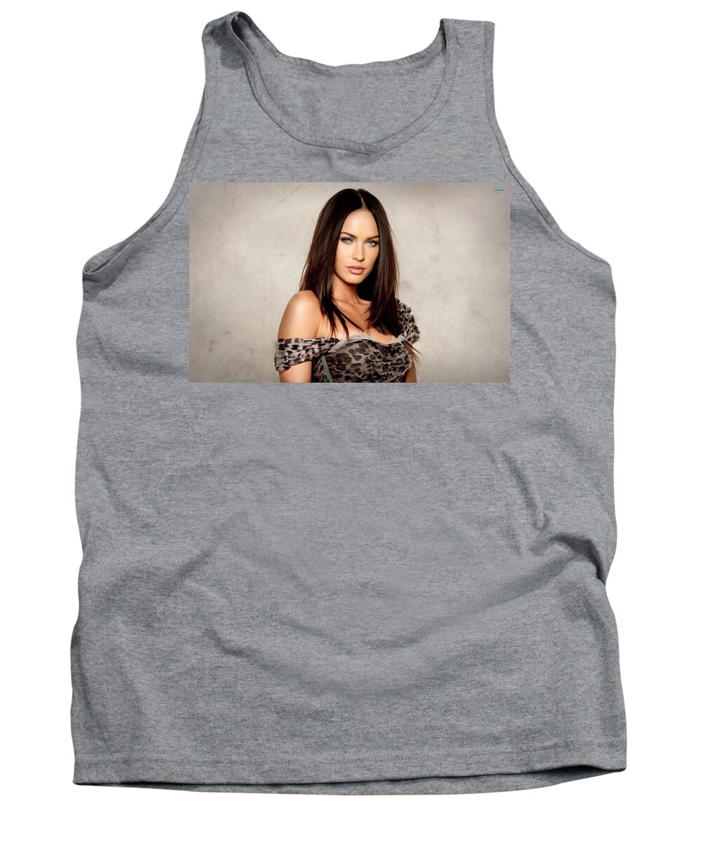 Megan Fox Tank Top featuring the photograph Megan Fox #1 by Jackie Russo