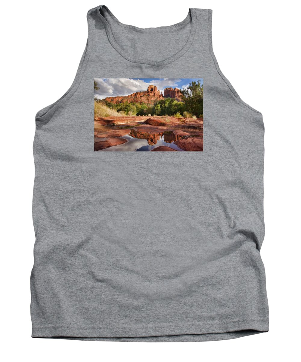 Cathedral Rock Tank Top featuring the photograph Nature's Cathedral #1 by Leda Robertson